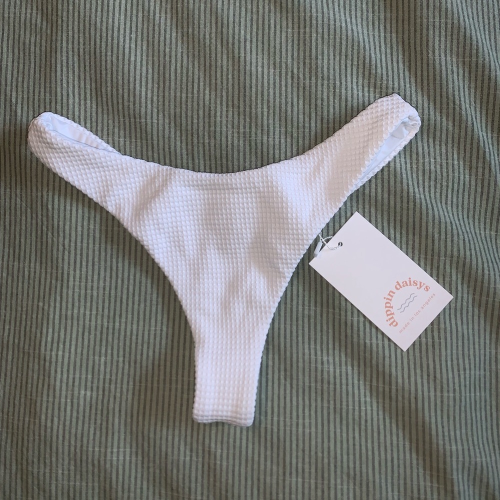Dippin Daisys White Bikini Bottoms